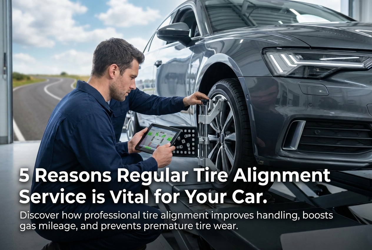 5 Reasons Regular Tire Alignment Service is Vital for Your Car - Blog featured image