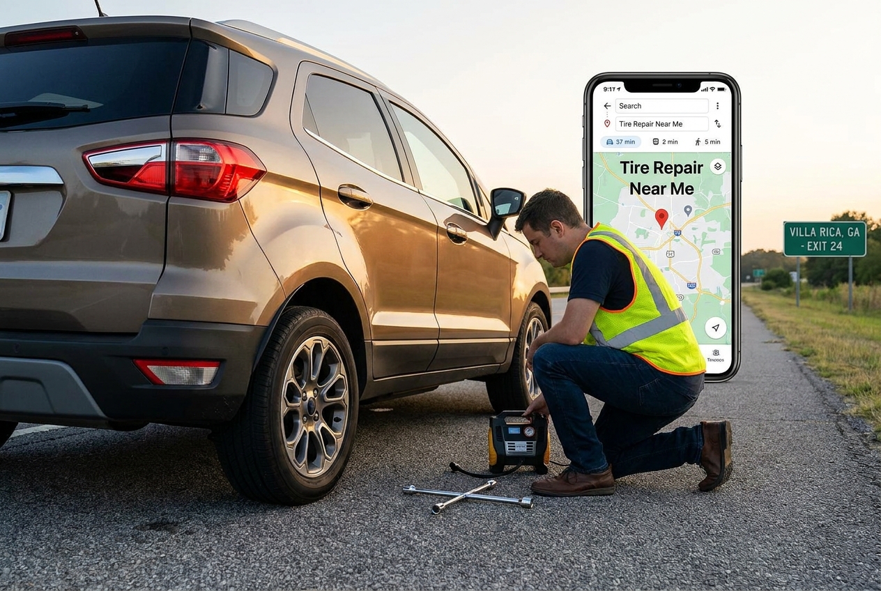 How to Handle Flats & Find Fast Tire Repair Near Me in GA - Blog featured image