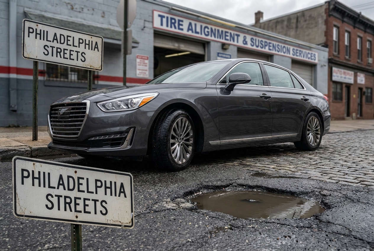 Philly Potholes: When to Get a Tire Alignment Near Me - Blog featured image